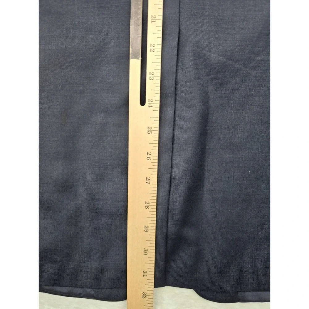 LRL Ralph Lauren Navy Blue Blazer Mens‎ 46R 100% Wool Gold Button Sport Coat